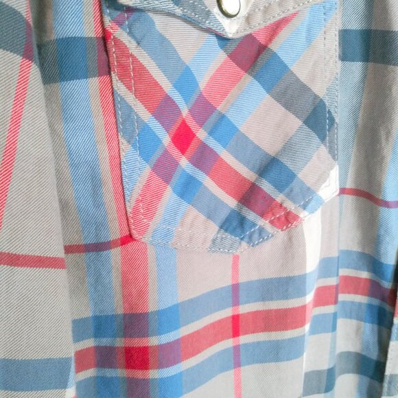 Red Camel Vintage 90's Pearl Snap Multicolor Long Sleeve Shirt Western - Picture 5 of 10